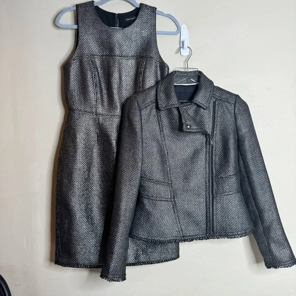 Banana Republic Gunmetal dress & jacket size 4 - Picture 5 of 15